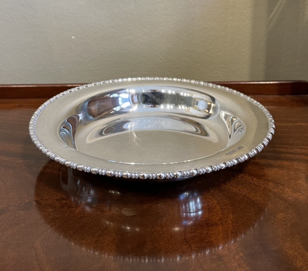 Quality Edwardian Silver Dish Bowl, 1909 View IV