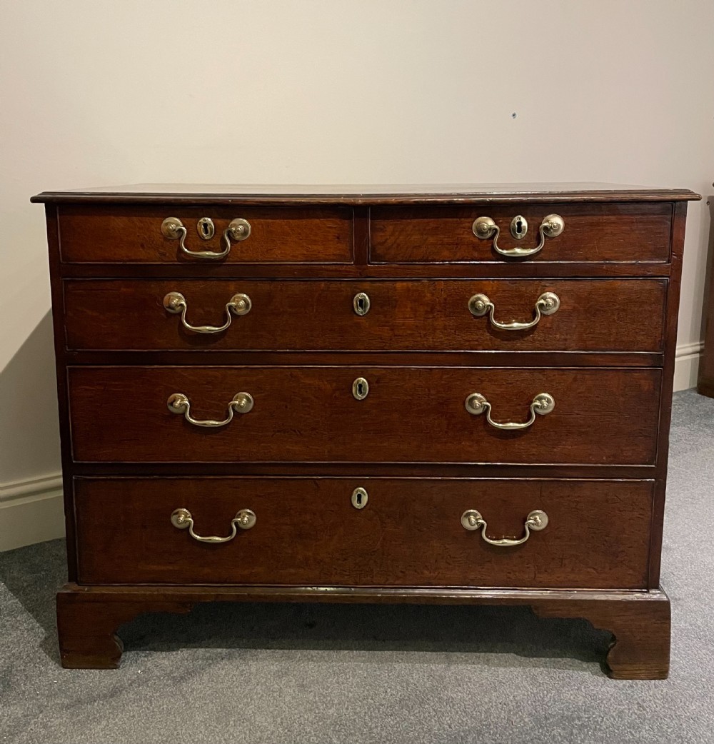 Small Proportioned George III Oak Chest of Drawers