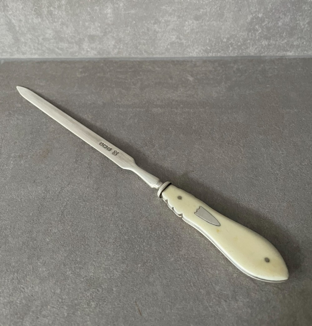 Edwardian Silver Letter Opener, 1904