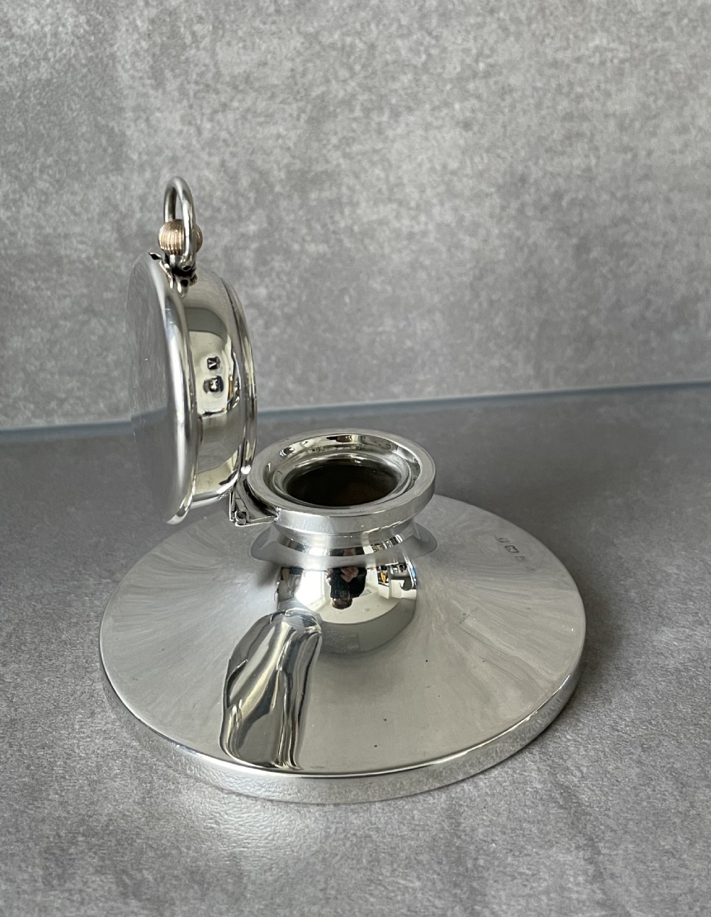 George V Solid Silver Watch Inkwell View VIII