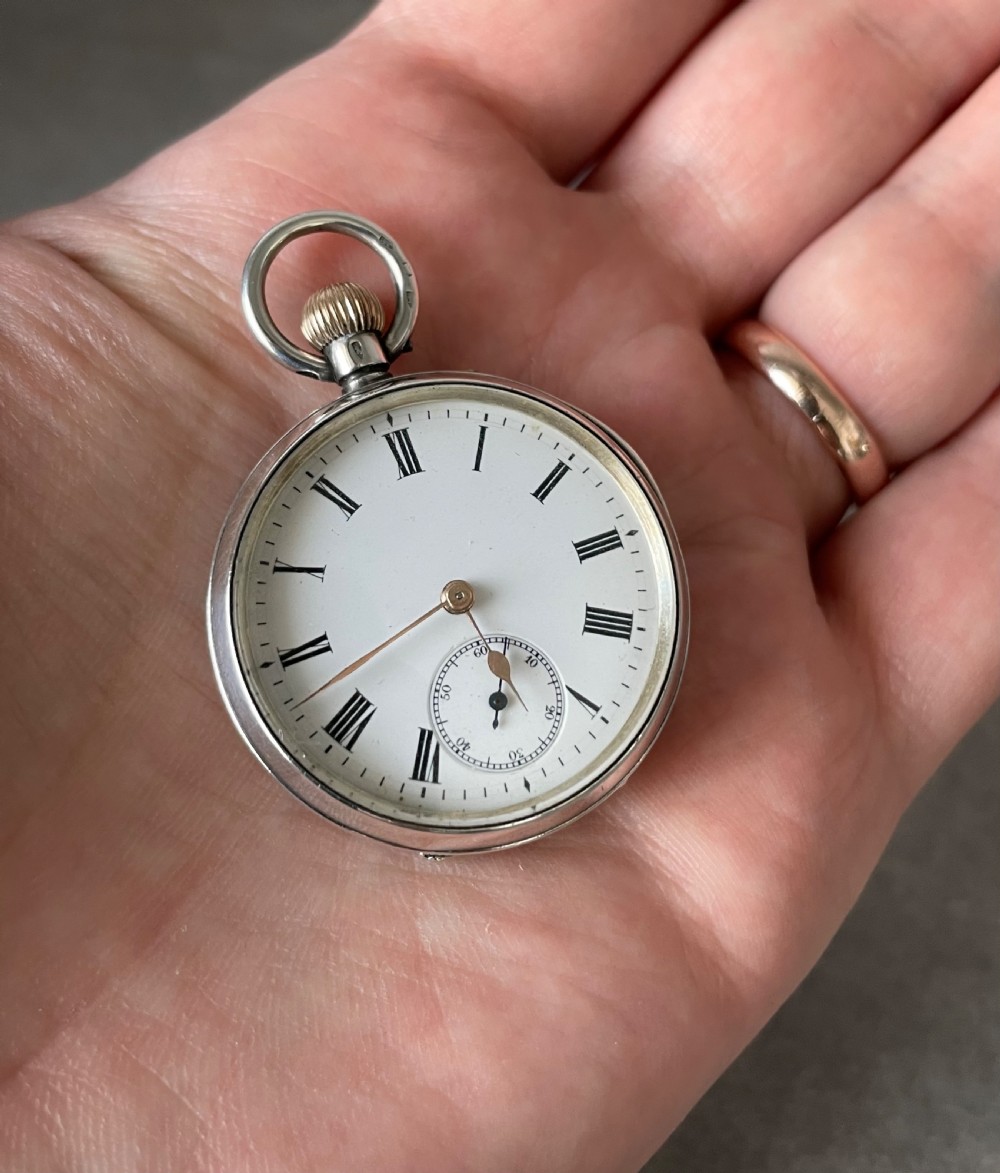 George V Solid Silver Watch Inkwell View IX
