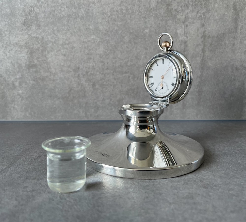 George V Solid Silver Watch Inkwell View XVII