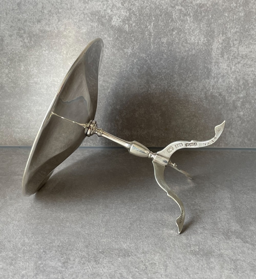 Edwardian Solid Silver Miniature Tripod Table Dish, Sheffield 1910 by Roberts & Belk View V