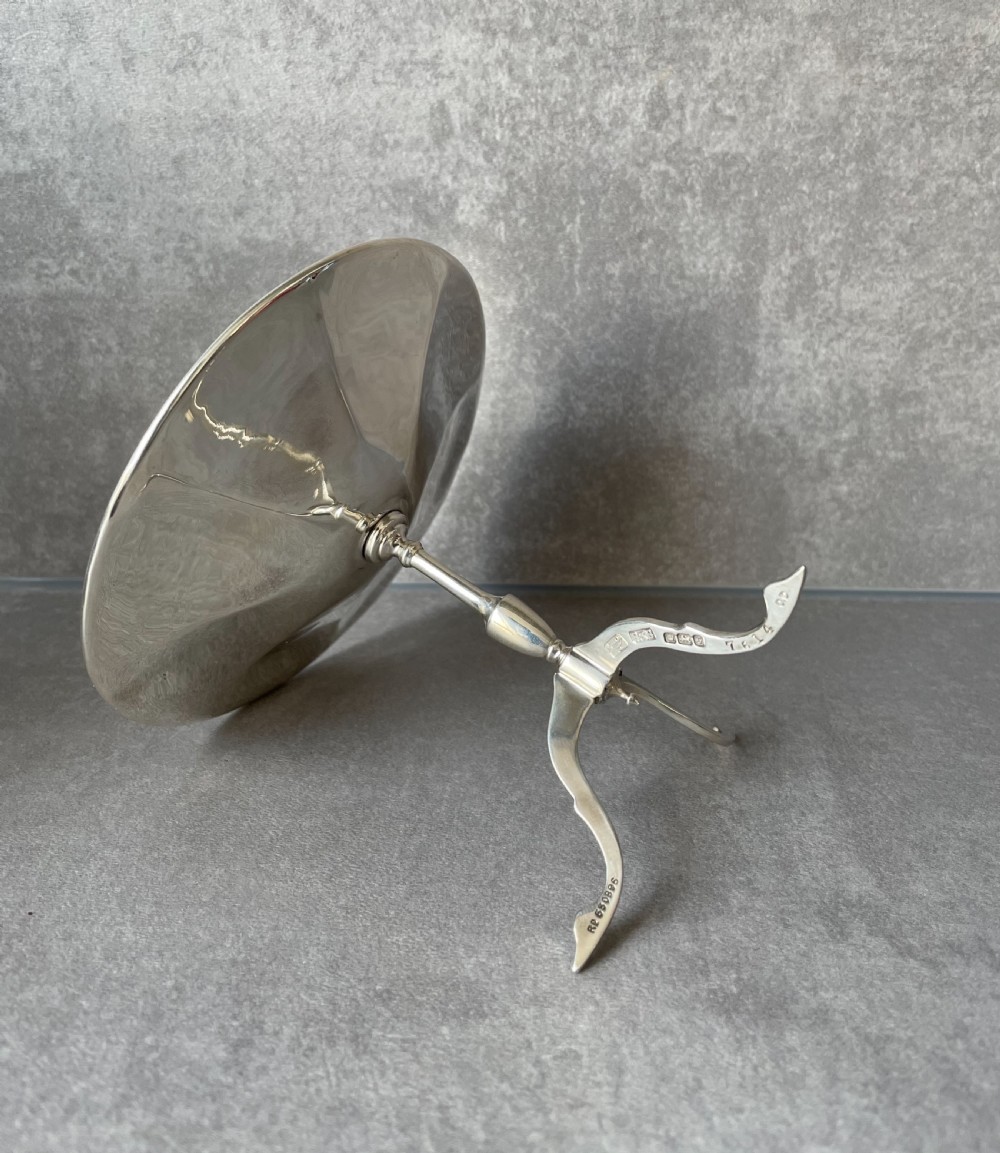 Edwardian Solid Silver Miniature Tripod Table Dish, Sheffield 1910 by Roberts & Belk View VII