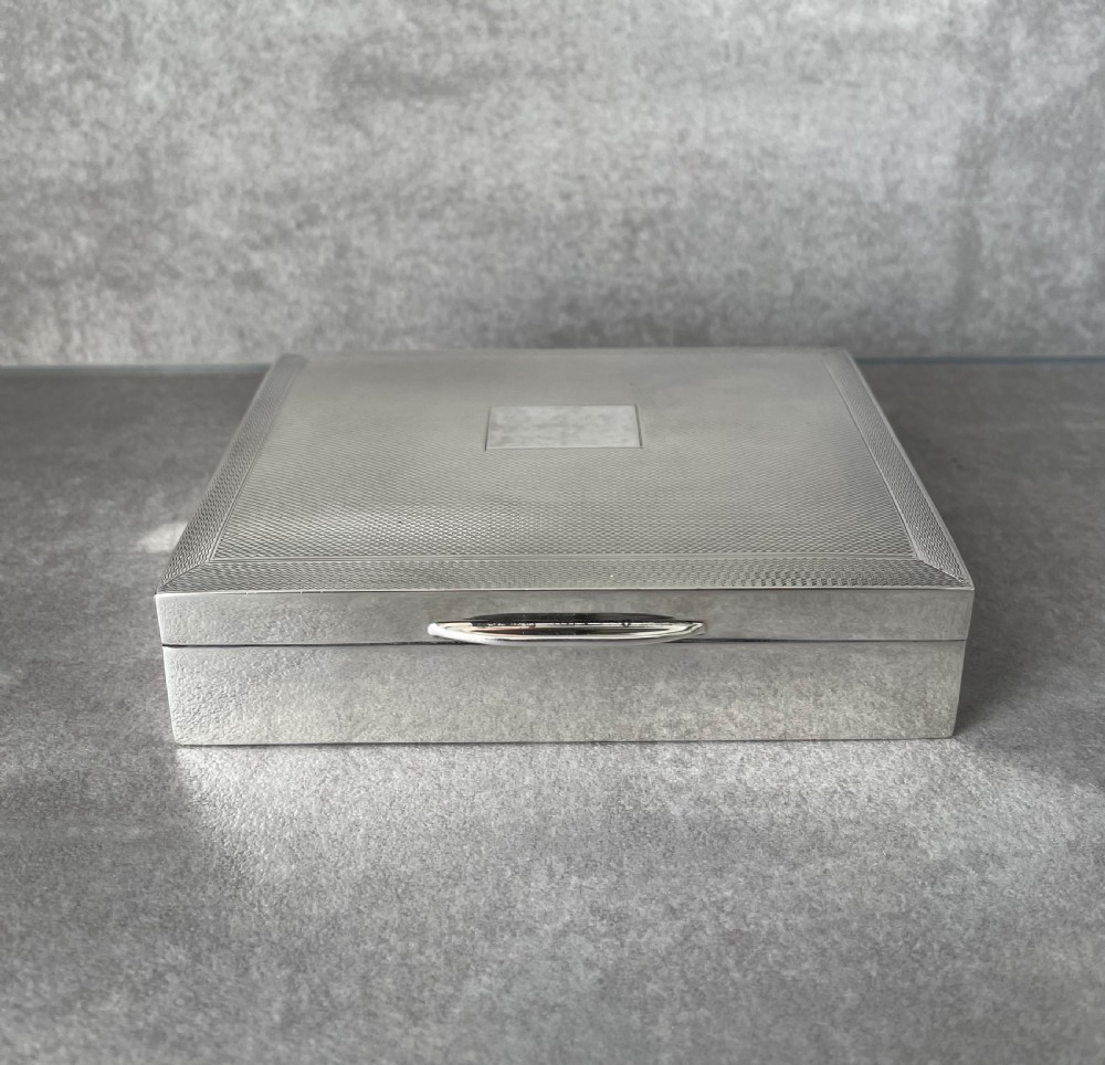 Solid silver table cigarette box