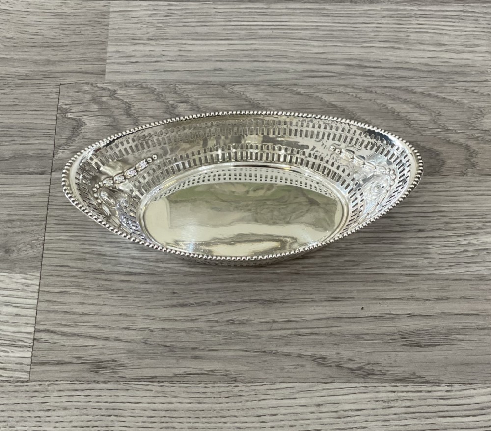 Victorian Solid Silver Bon Bon Basket, 1895