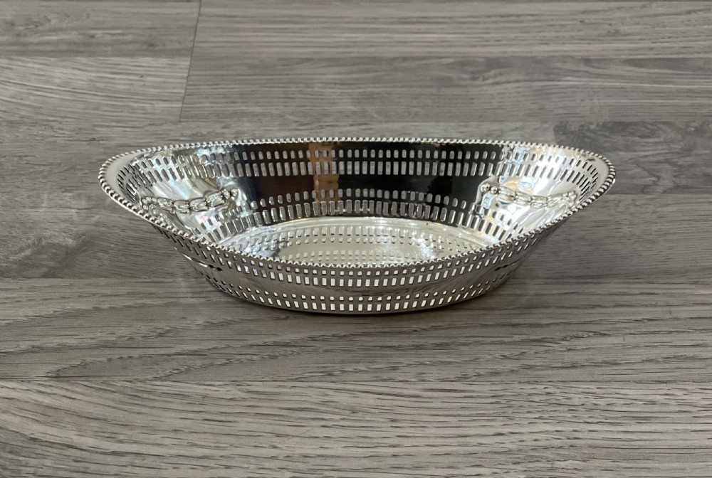 Victorian Solid Silver Bon Bon Basket, 1895 View IV