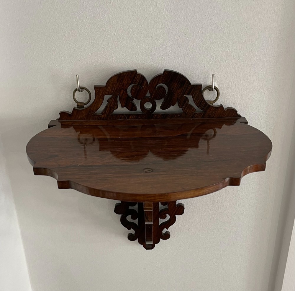 William IV Rosewood Wall Bracket Shelf View IV