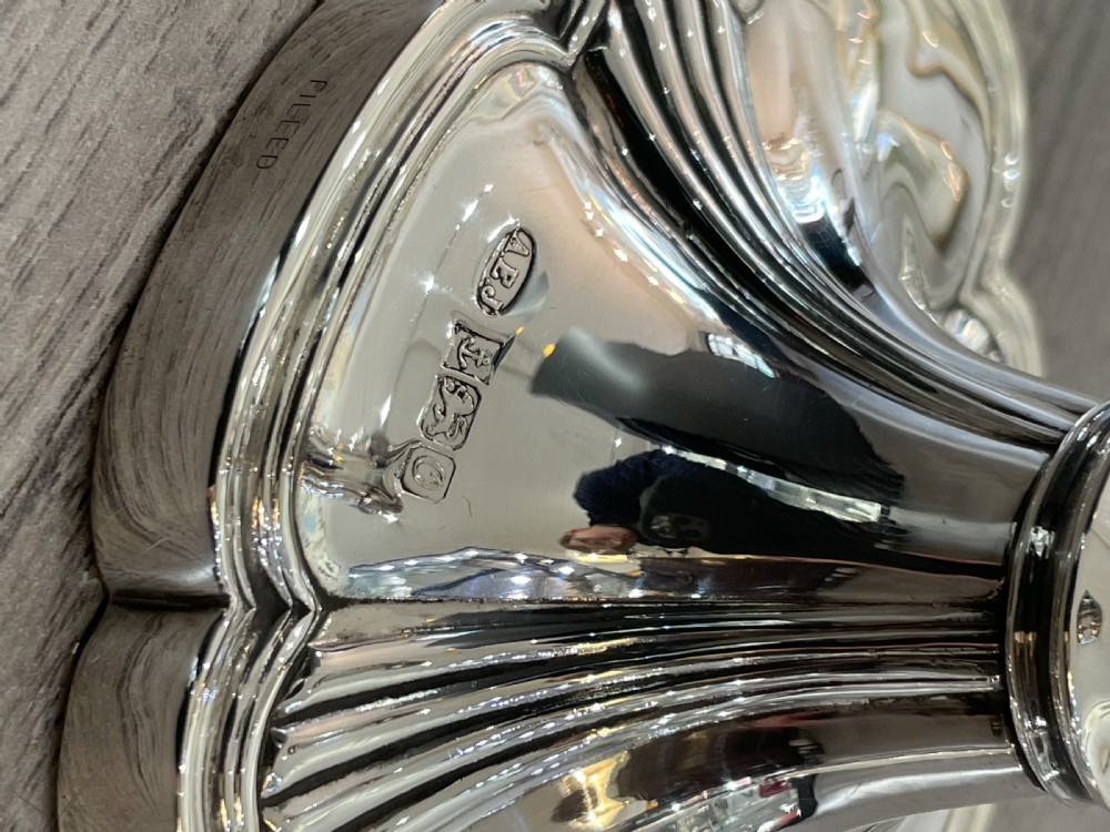 Pair of Solid Silver Candlesticks  View VI