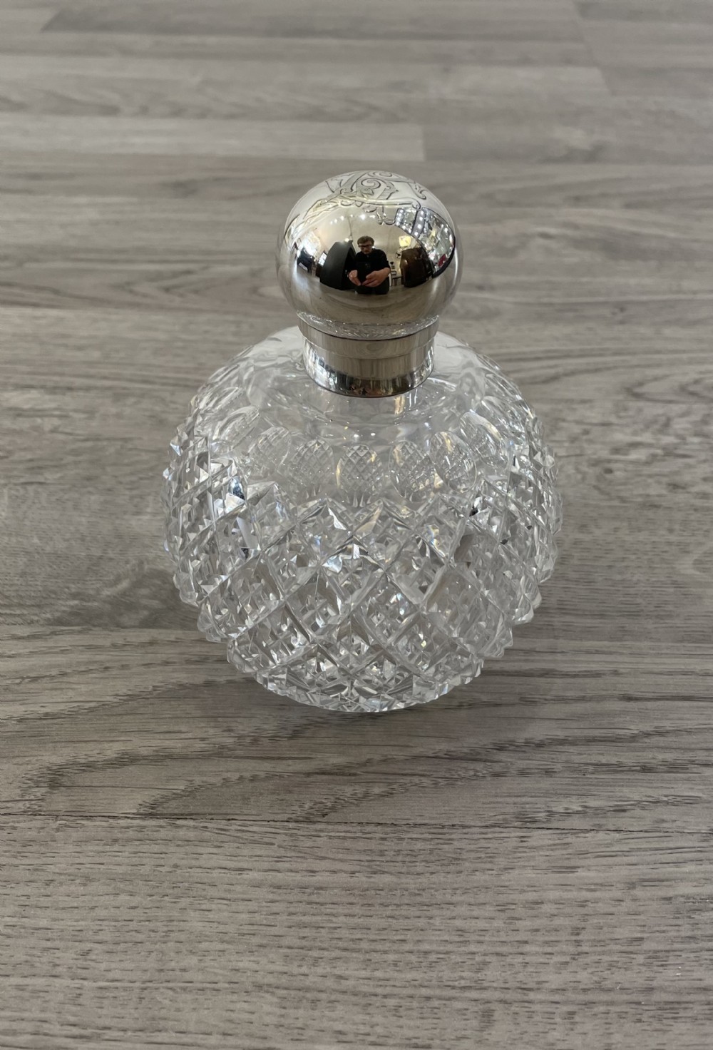 Victorian Silver & Cut Glass Scent Bottle by Sampson Mordan & Co