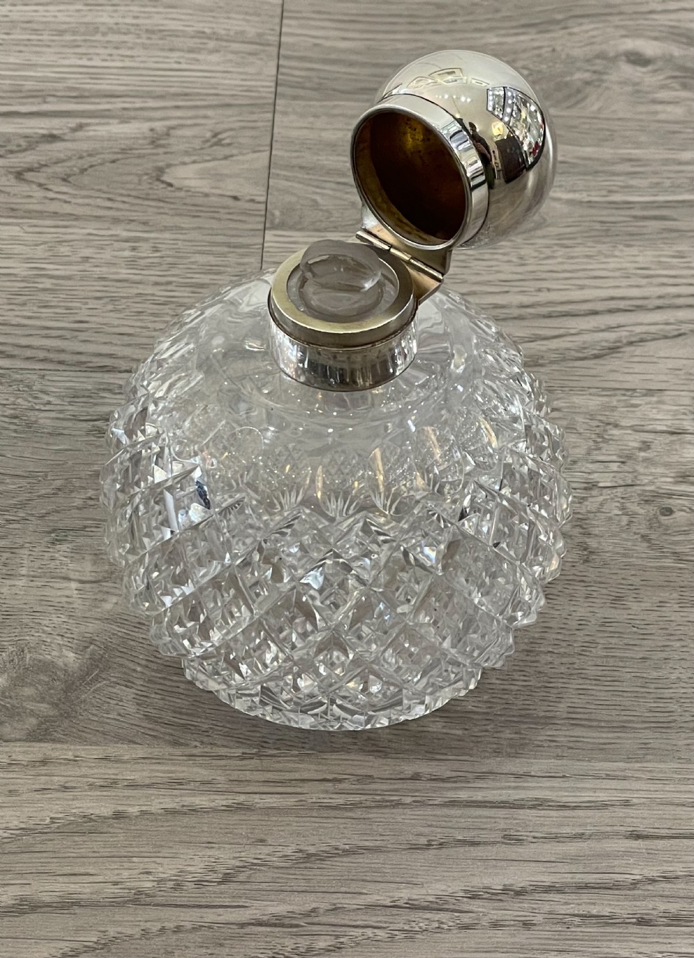 Victorian Silver & Cut Glass Scent Bottle by Sampson Mordan & Co View V