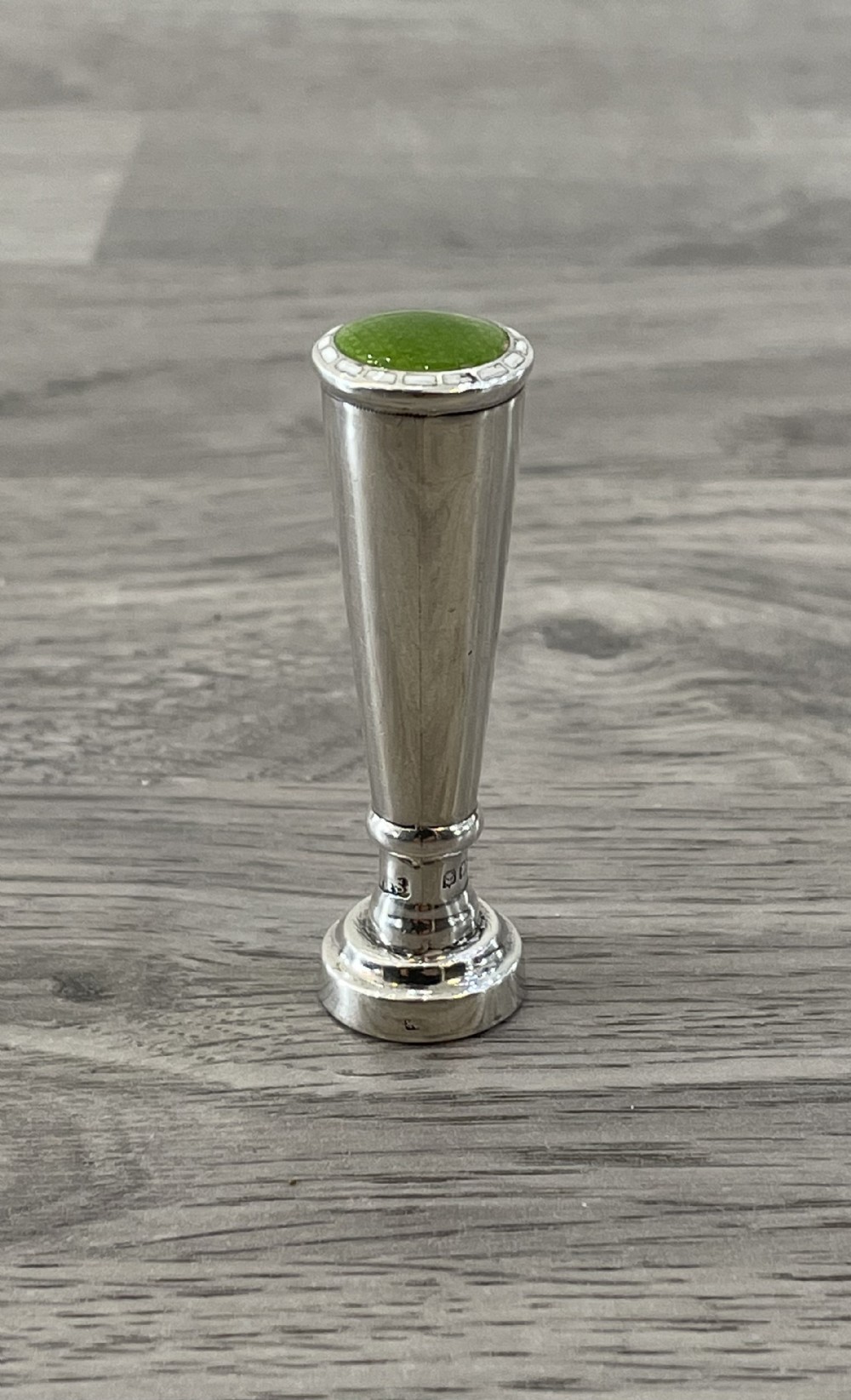 Edwardian Solid Silver & Enamel Wax Seal