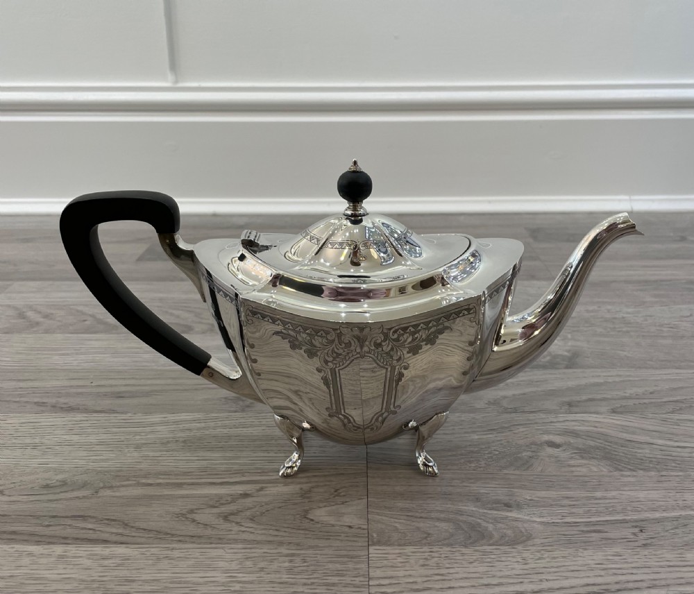 A good George VI solid silver four piece tea service  View III