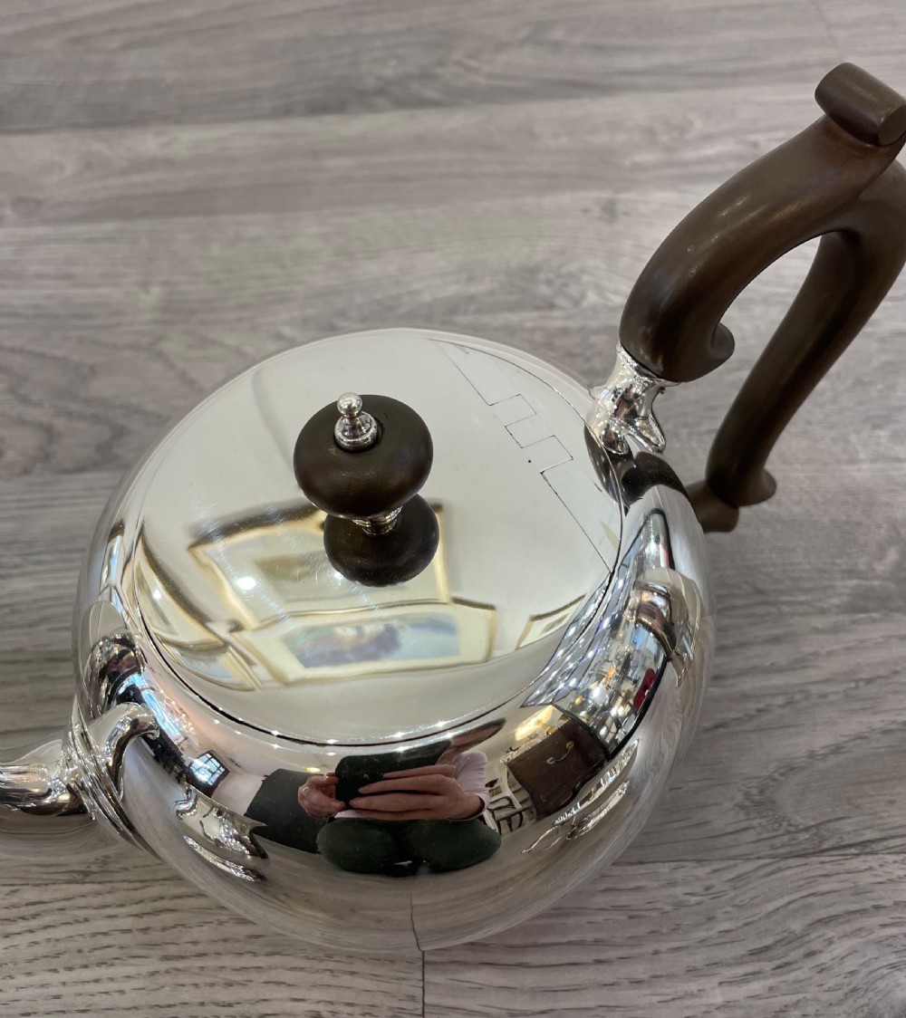 Impressive George I Style Solid Silver Five Piece Tea & Coffee Set View III