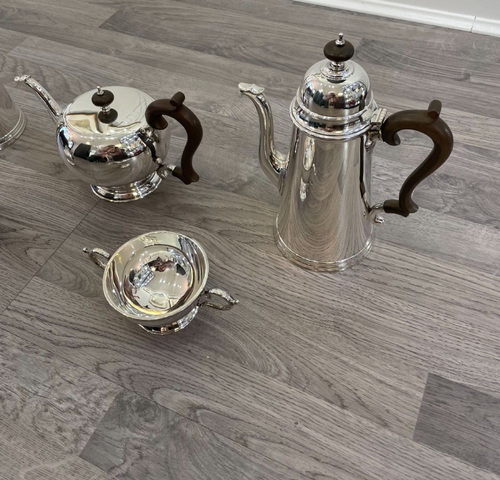 Impressive George I Style Solid Silver Five Piece Tea & Coffee Set View IV