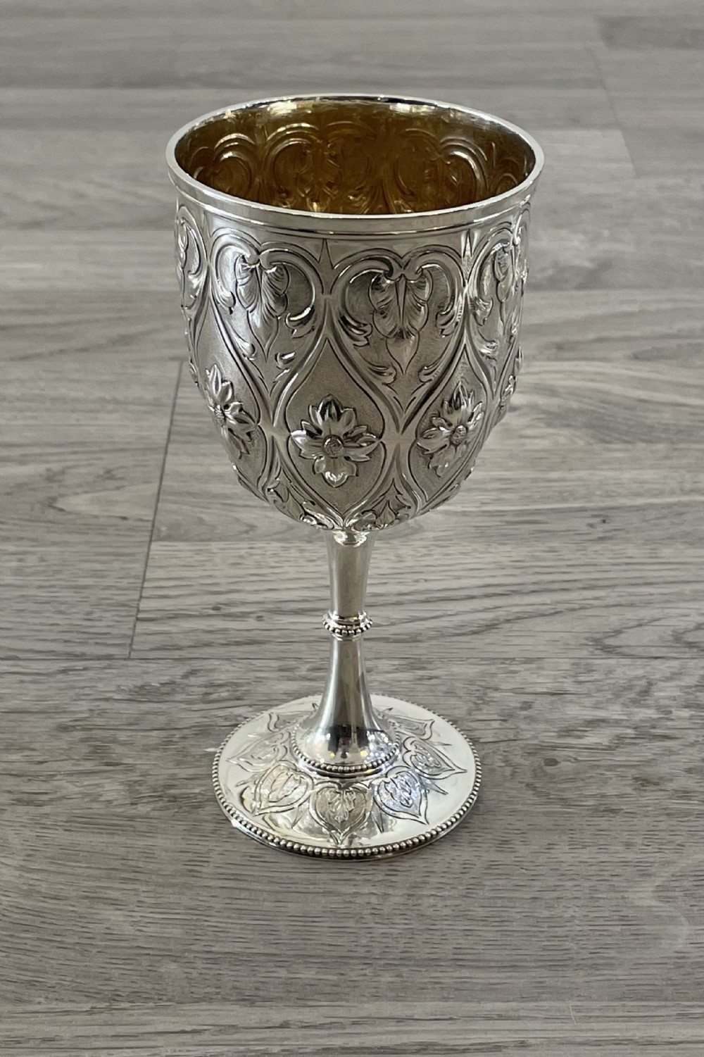 Stunning Victorian Solid Silver Goblet 