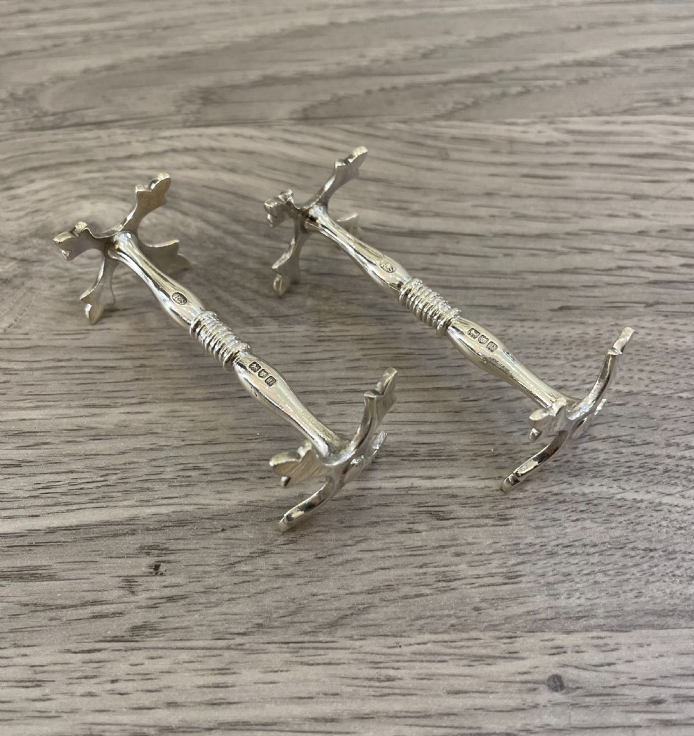 Pair of Edwardian Solid Silver Knife Rests View II