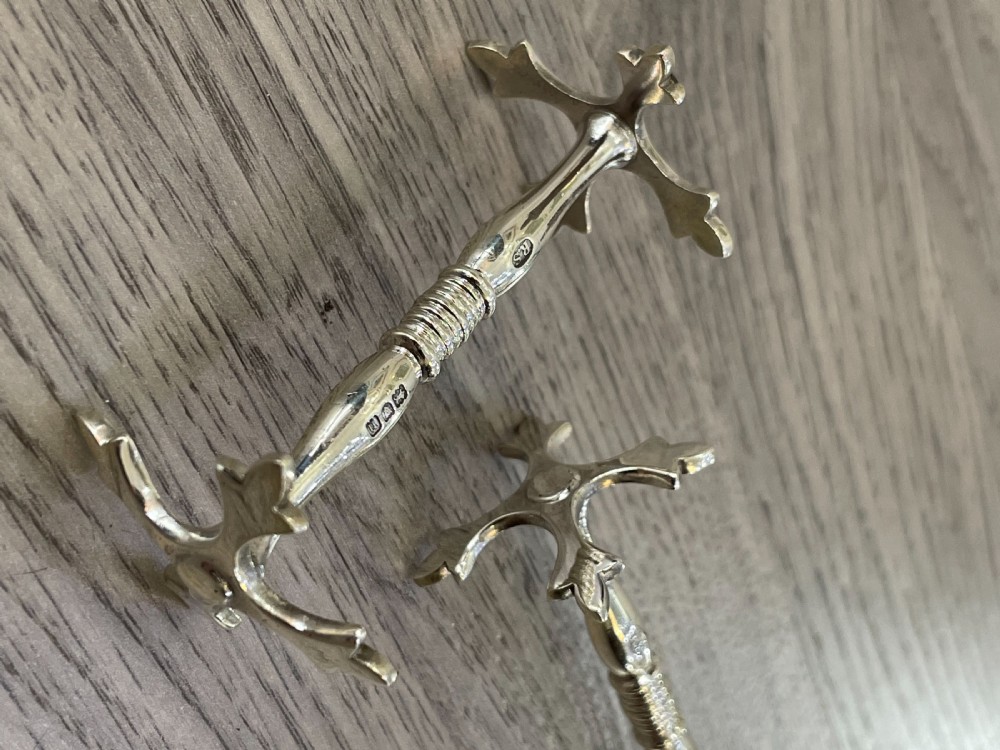 Pair of Edwardian Solid Silver Knife Rests View III