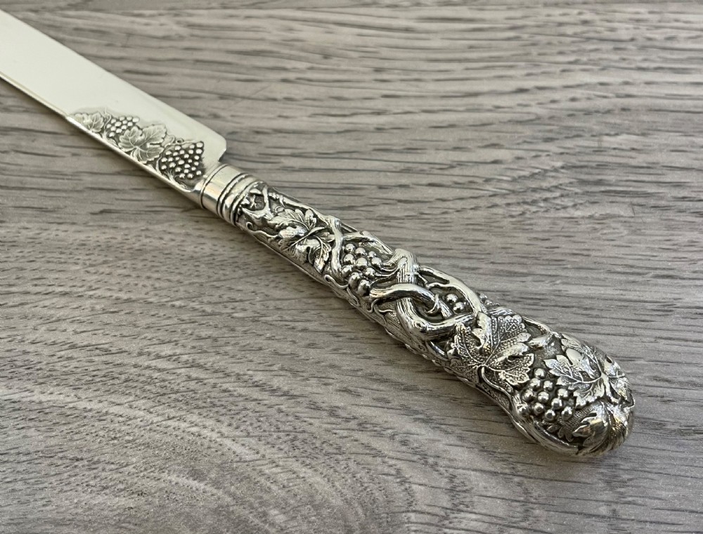 Exquisite Victorian Solid Silver Knife View II