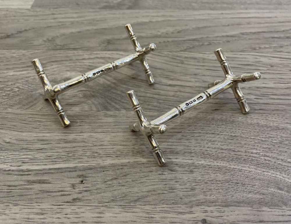 Pair of Victorian Solid Silver Knife Rests View IV