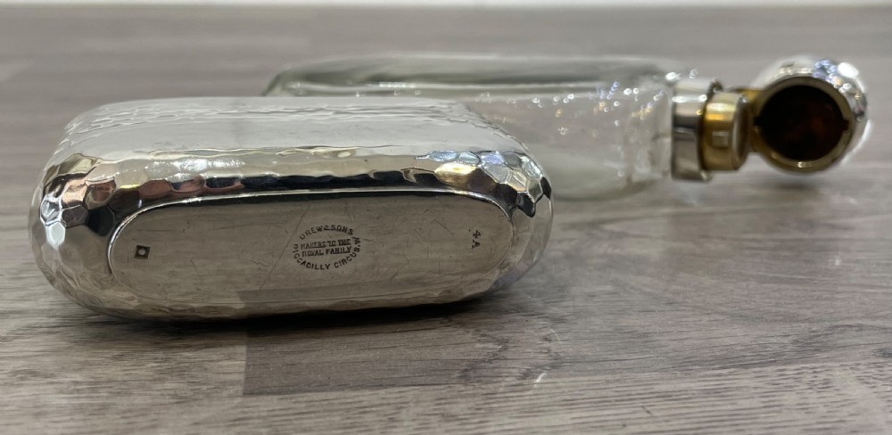 Edwardian Solid Silver Hip Flask View VII
