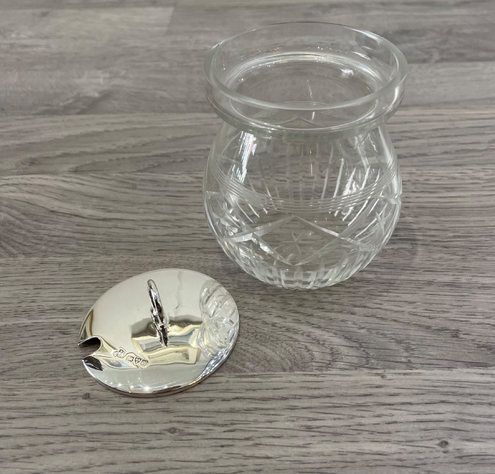 Edwardian Solid Silver and Cut Glass Preserve Jar, Chester  View VI