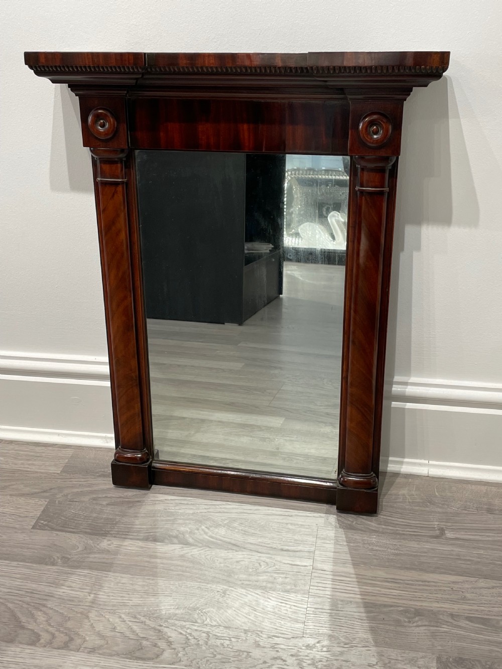 Superb Regency Mahogany Pier Mirror