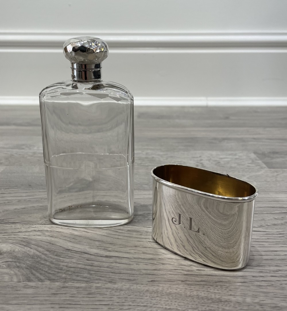 Victorian Solid Silver Hip Flask, 1897 View VII