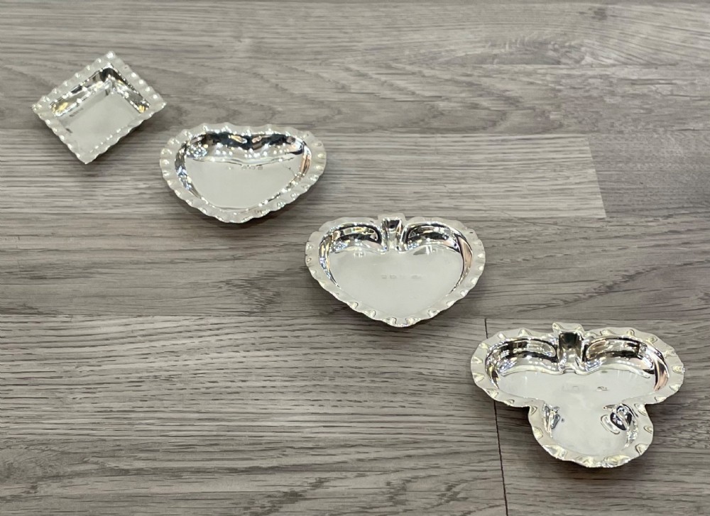 Novelty Set of Four George V Silver Trinket Dishes View II