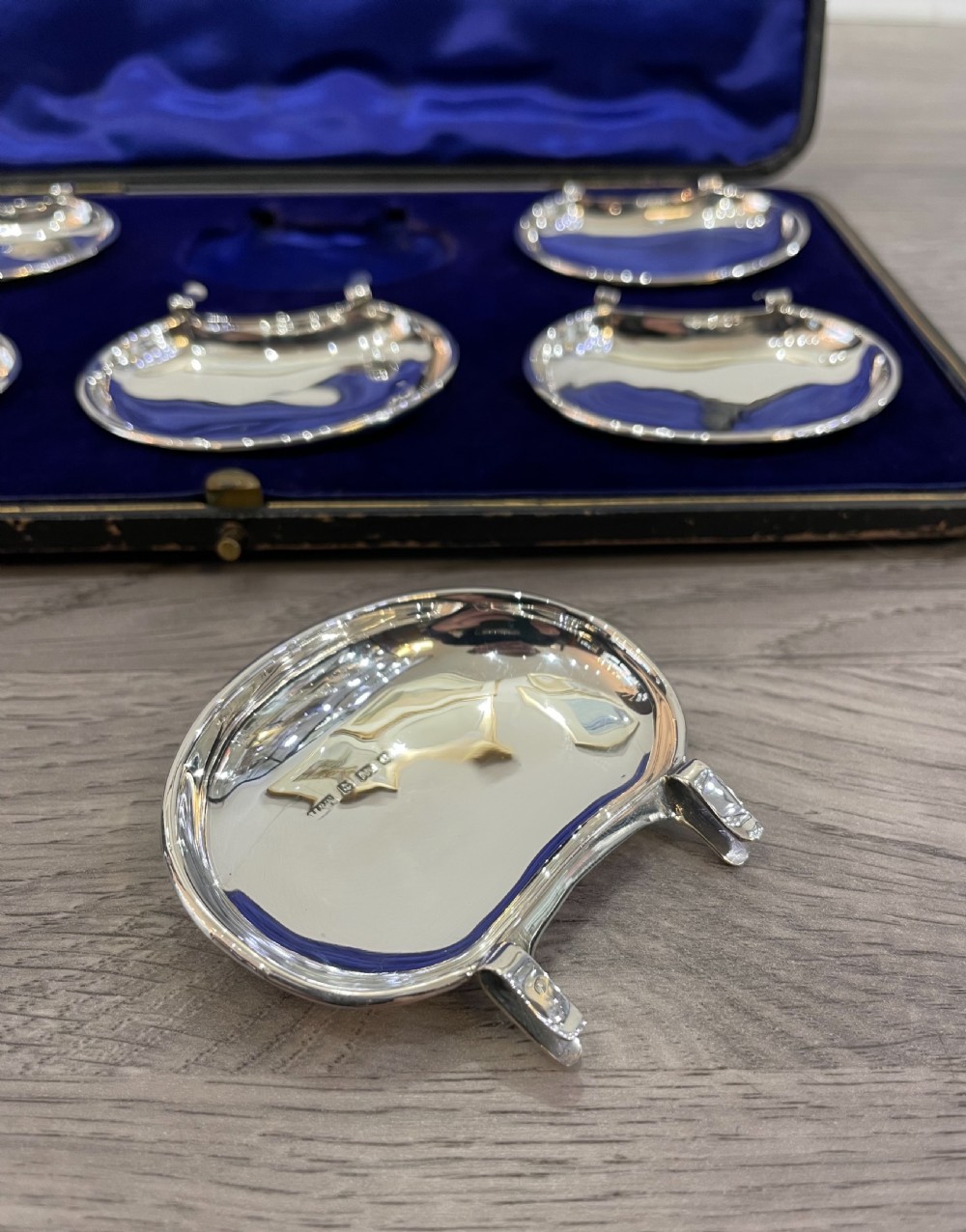 Set of Edwardian Solid Silver Pip Trays View II