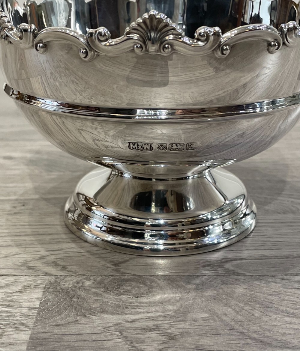Solid Silver Rose Bowl by Mappin and Webb View V