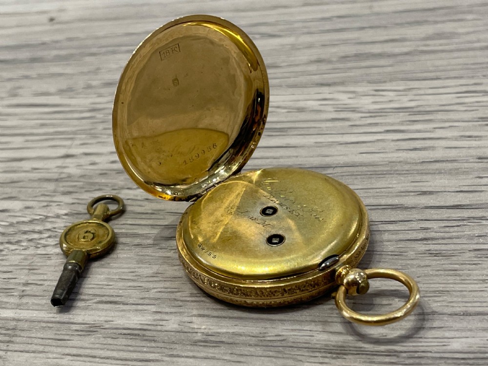 Victorian 18ct Gold Fob Pocket Watch View VI