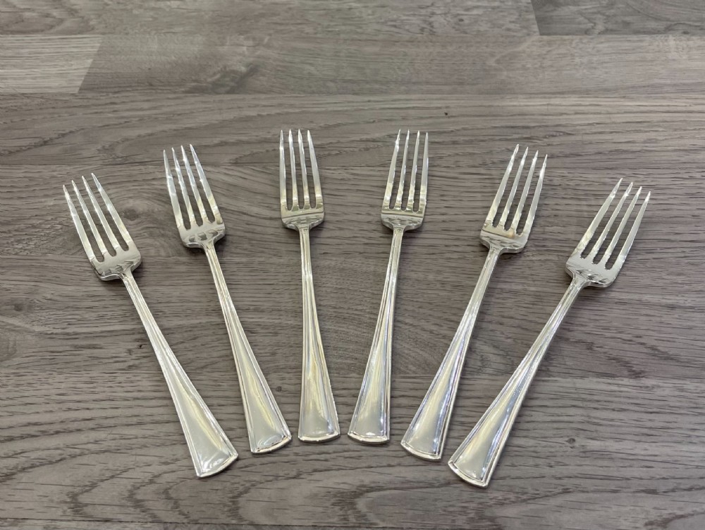 Set of Six George V Solid Silver Forks