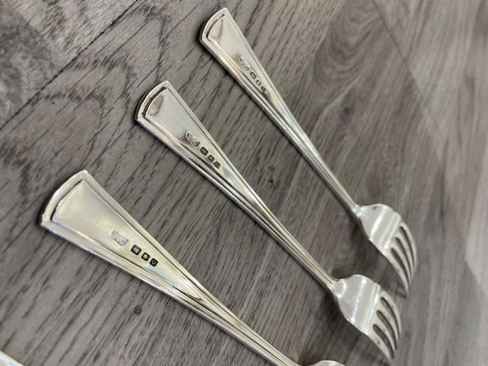 Set of Six George V Solid Silver Forks View V