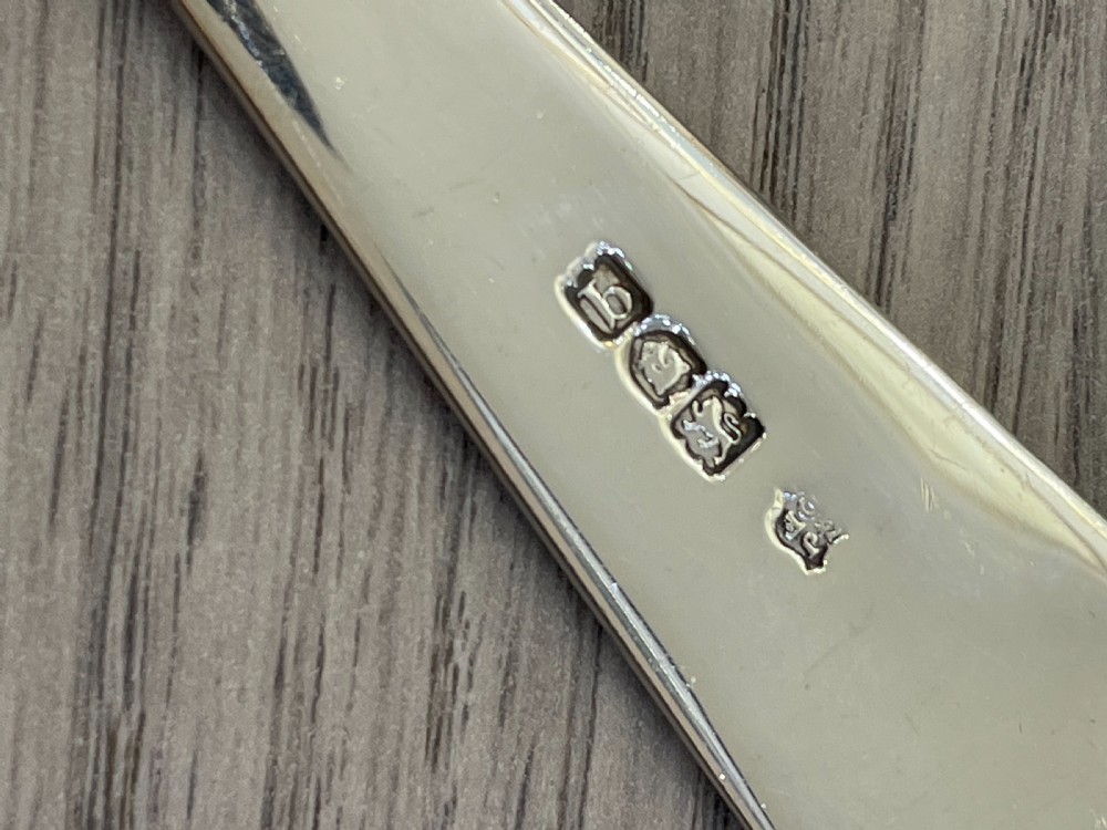 Large Pair of George V Silver Serving Basting Spoons View VII