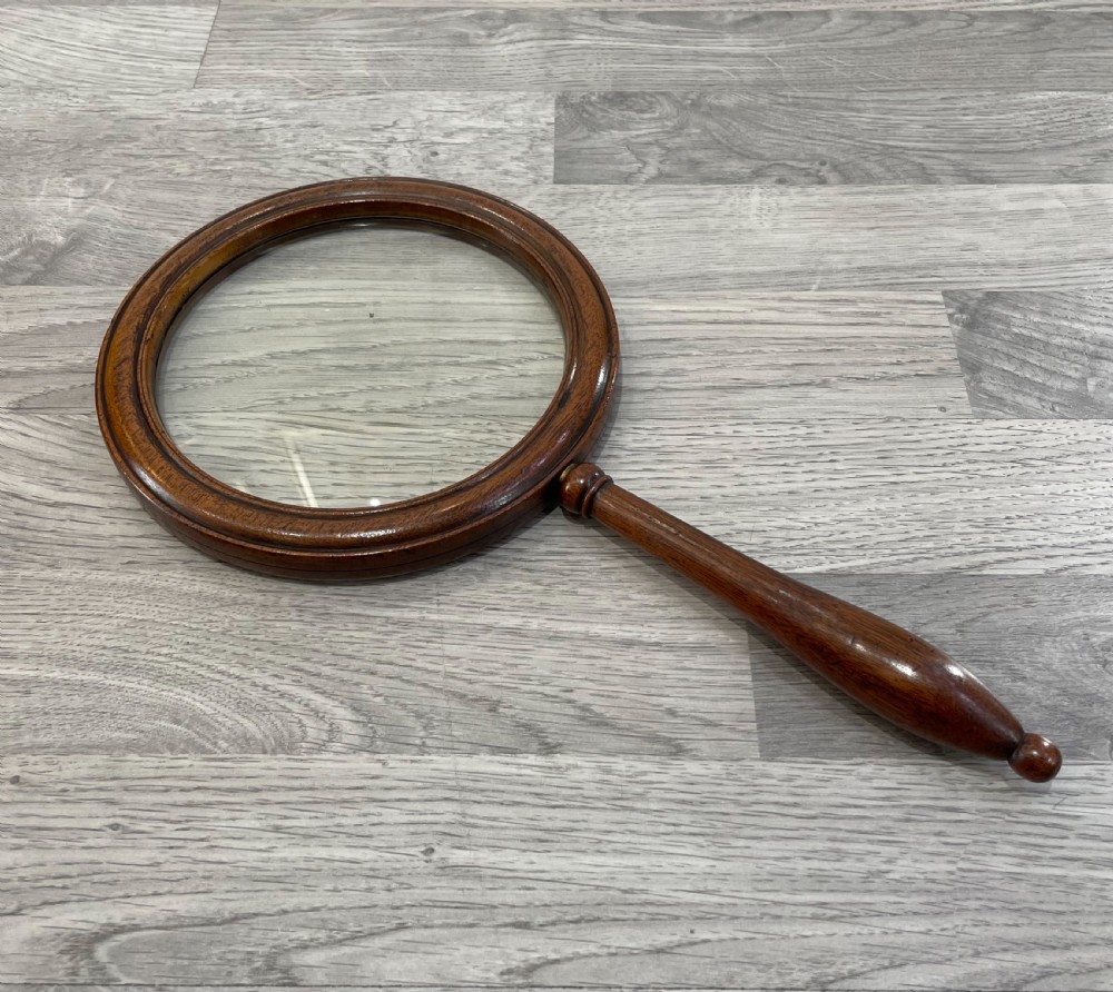 Regency Mahogany Gallery Magnifying Glass