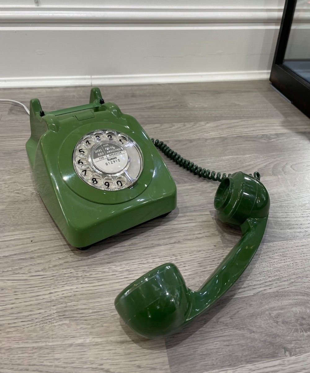 Retro GPO Green Rotary Dial Telephone, Ramsey, Isle of Man  View II
