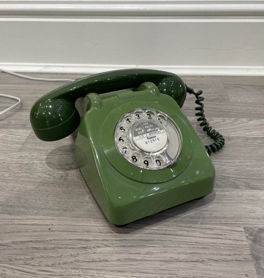 Retro GPO Green Rotary Dial Telephone, Ramsey, Isle of Man  View III
