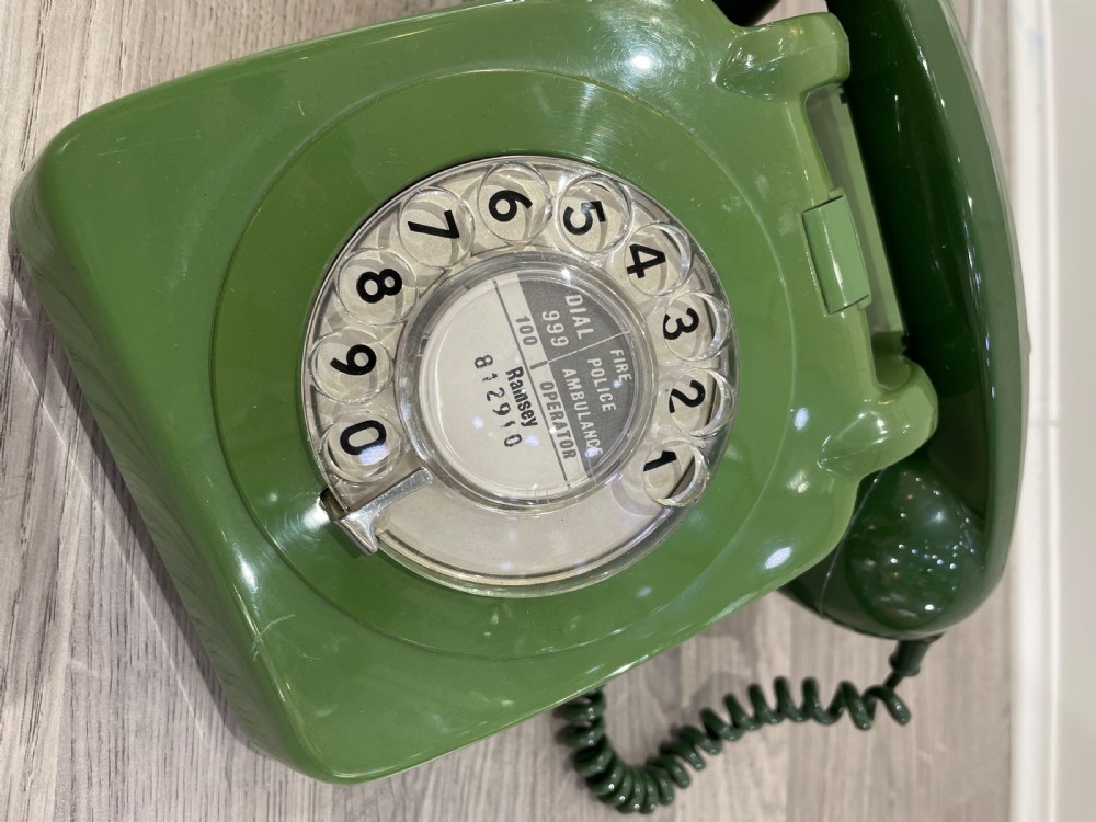 Retro GPO Green Rotary Dial Telephone, Ramsey, Isle of Man  View IV