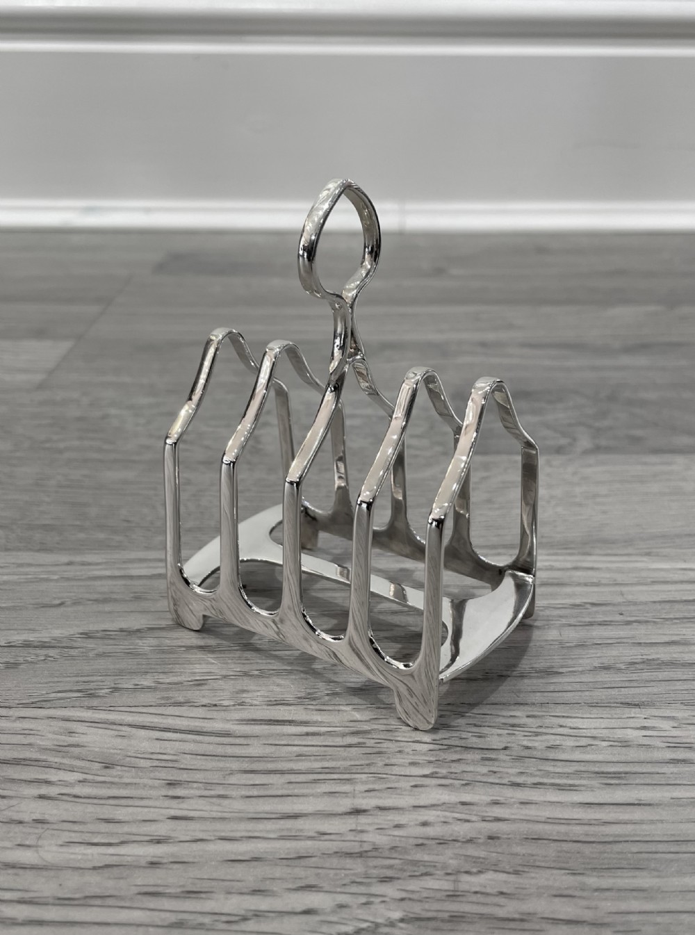 George V Solid Silver Toast Rack (2)