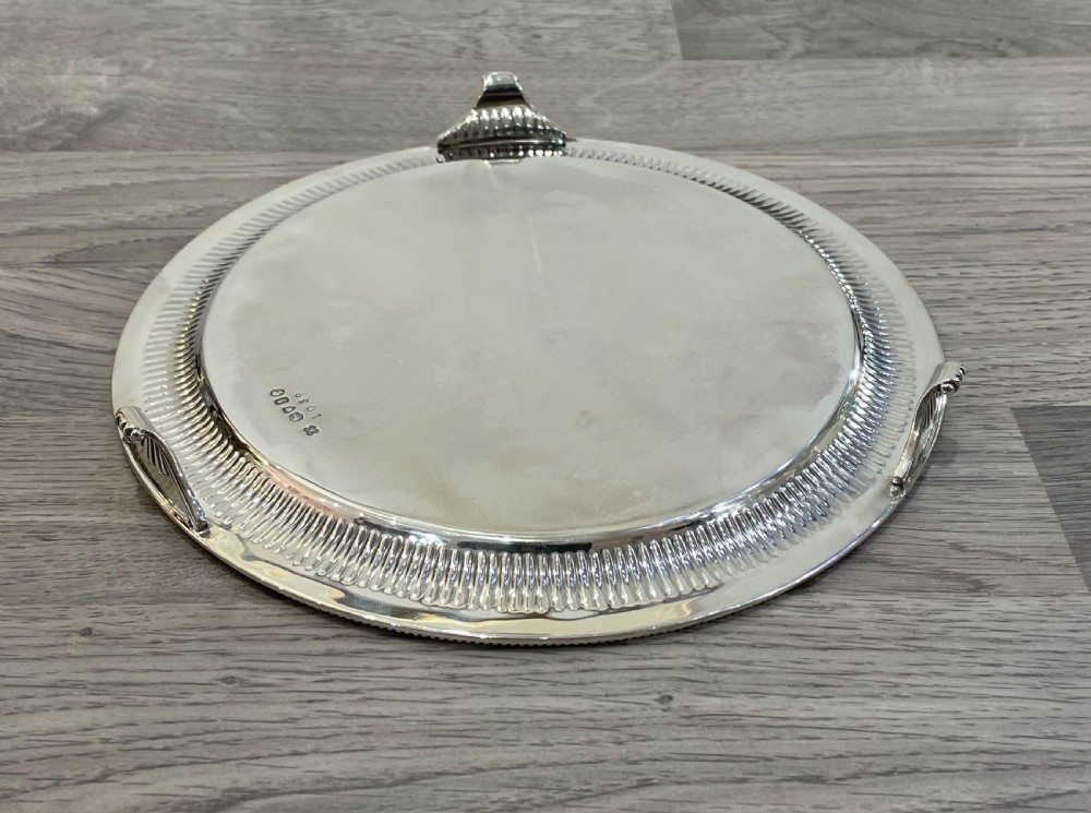 Victorian Solid Silver Tray Salver, 1874 View VI