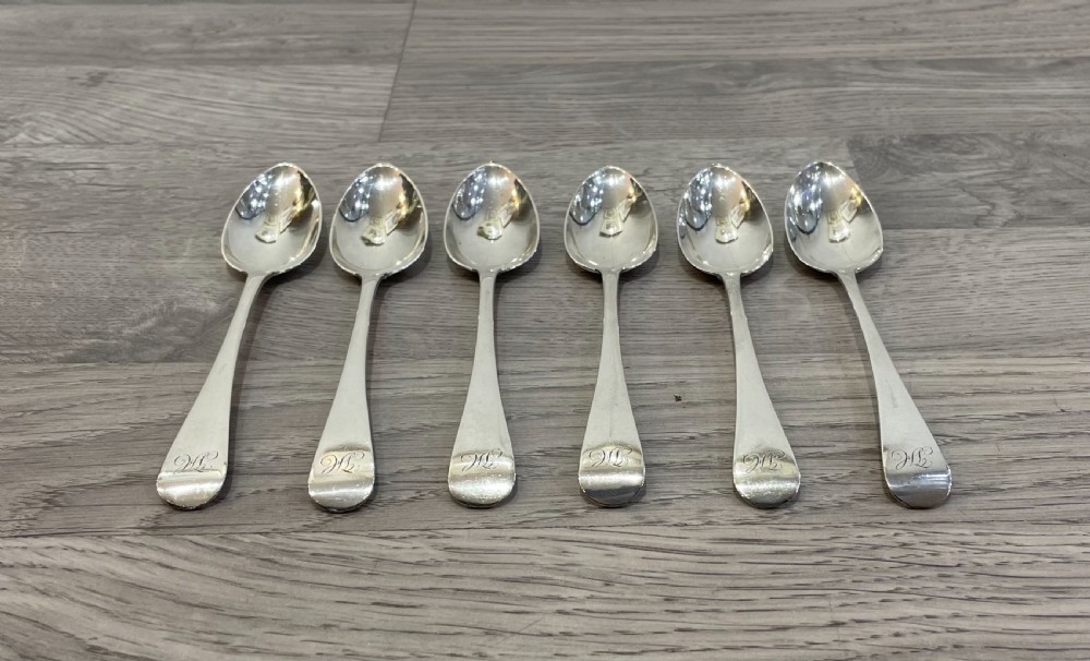 Good Set Of Six George III Silver Teaspoons, 1805