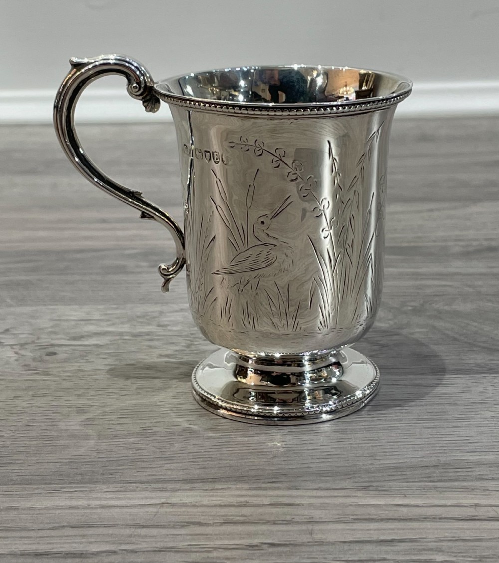 Victorian Silver Christening Mug, 1880