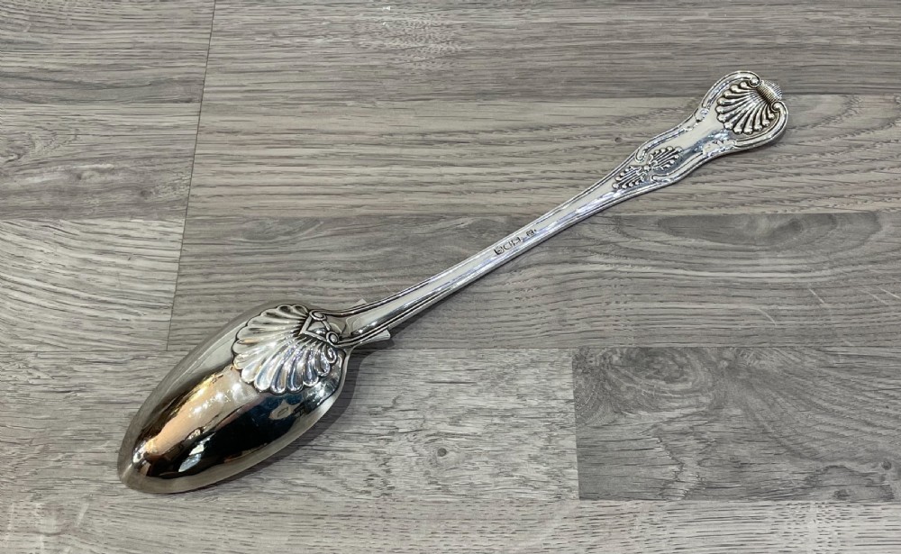 Quality Victorian Silver Kings Pattern Basting Spoon View IV