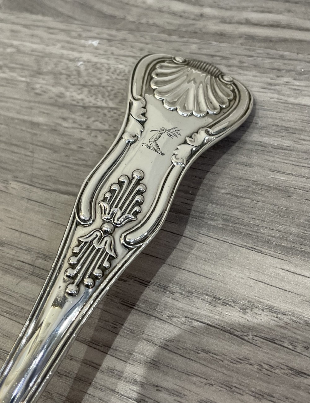 Quality Victorian Silver Kings Pattern Basting Spoon View VI