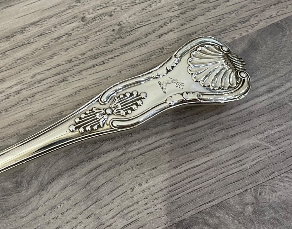 Quality Victorian Silver Kings Pattern Basting Spoon View VII