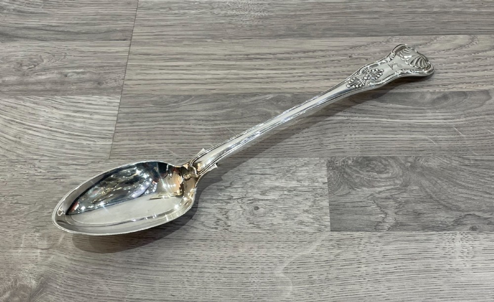 Quality Victorian Silver Kings Pattern Basting Spoon View VIII