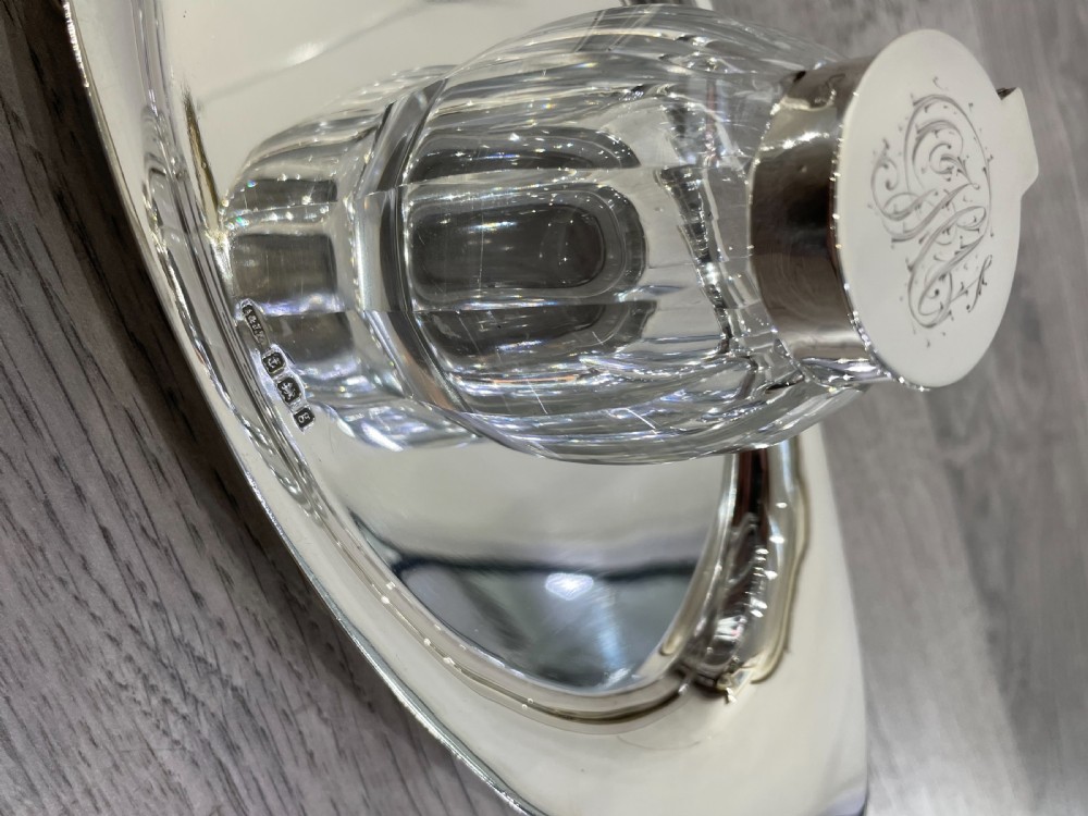 Edwardian Silver Inkstand by A & J Zimmerman View V
