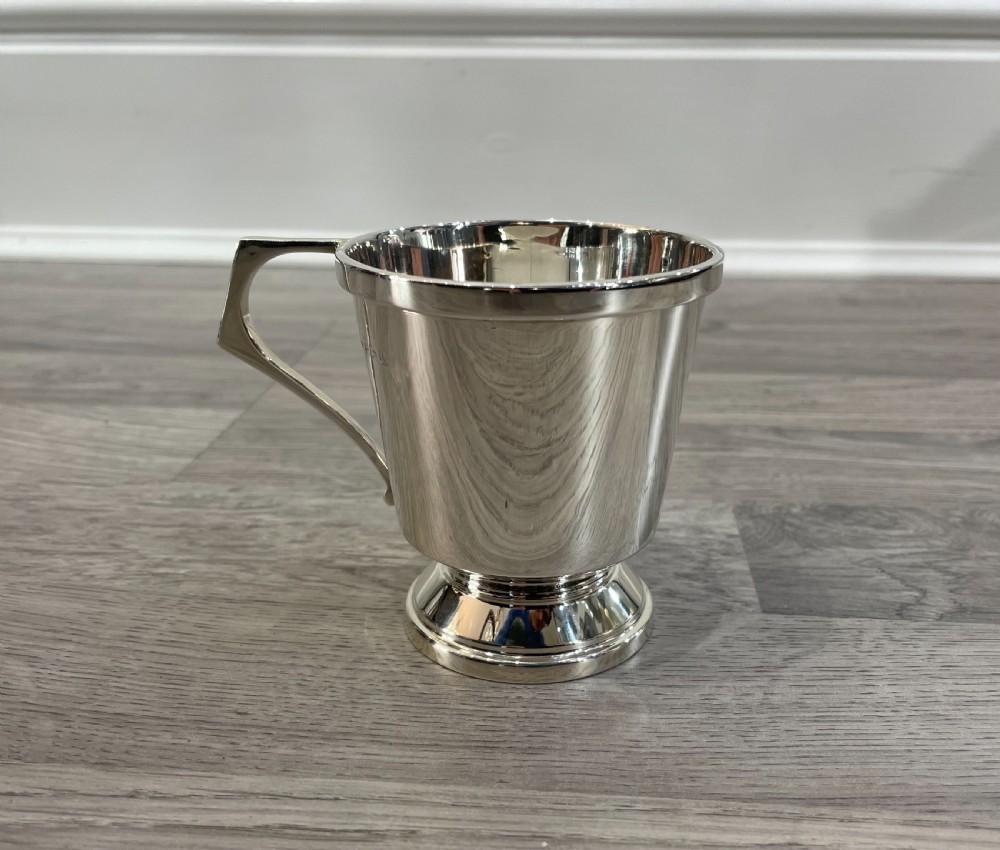 Art Deco Solid Silver Quarter Pint Mug View II