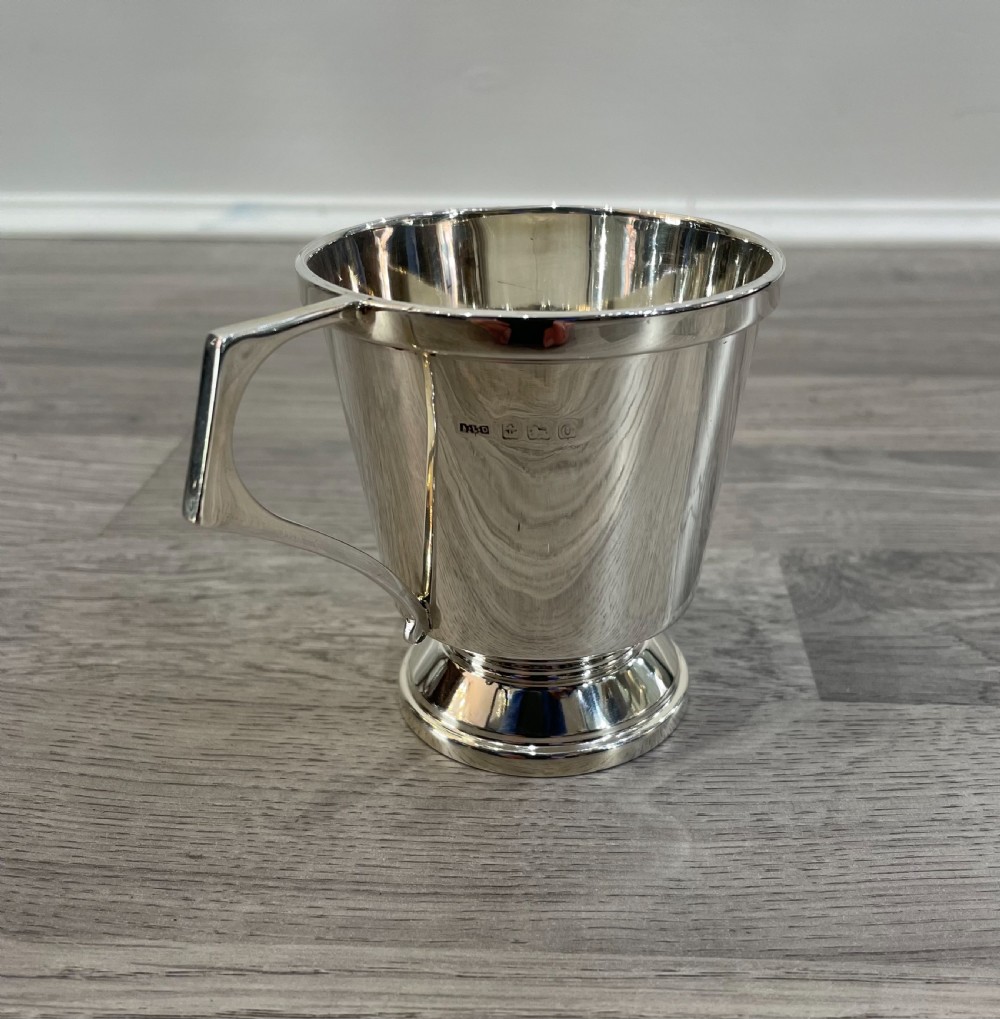 Art Deco Solid Silver Quarter Pint Mug View III